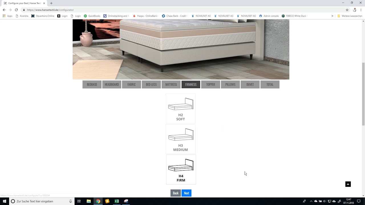 Hasena Konfigurator Bett Cleveland Oak Line Bianco