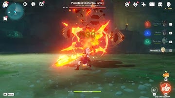 Perpetual Mechanical Array vs Hu tao showcase no food buffs| 470K DAMAGE!!!