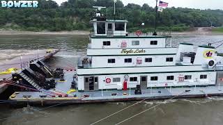 Twyla Luhr Pushing 30 Flat Deck Barges Northbound Mississippi River Sounding Good