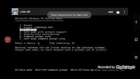 Windows 95 limbo emulator