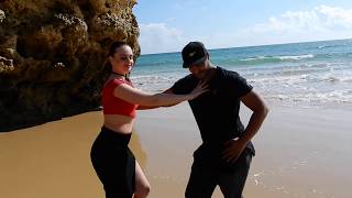 Sexy Bachata dance on the beach in Albufeira, Portugal #dancamore Resimi