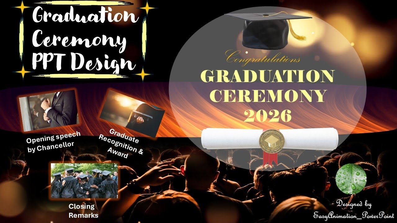 Stunning Graduation Ceremony Design | Power Point Full Tutorial