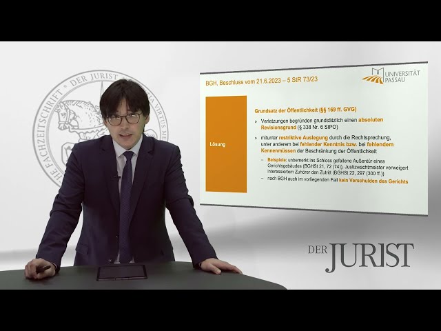 Unverschuldete Beschränkung der Öffentlichkeit - BGH, Beschluss vom 21.06.2023