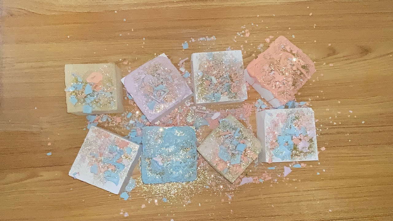 300 Subscribers Appreciation Crush | ASMR | Crush Only | Gym Chalk | Sleep Aid | Description 🤍🩵🧡💜