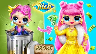 Broke LOL Becomes Rich! 30 LOL OMG DIYs