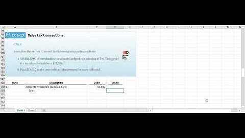 Chapter 6   Exercise 6 17 Sales Tax Transactions