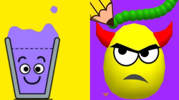 Draw To Smash vs Happy Glass Logic Puzzle Gameplay Walkthrough All Level (Android iOS)