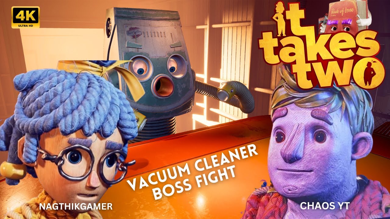 Its Takes Two - May and Cody Vacuum Cleaner Boss Fight | Online Co-Op With @CHAOS-YT 4k