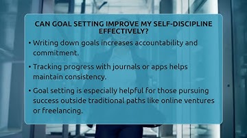 Can Goal Setting Improve My Self-discipline Effectively? - College Dropout Millionaire