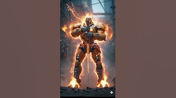 Steampunk robot warrior with energy sword  #asmr #mechanic #steampunk