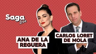Ana de la Reguera y Carlos Loret con Adela Micha