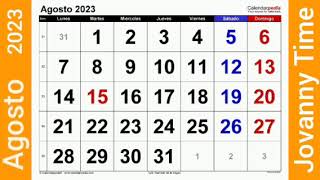 Calendario - Agosto 2023