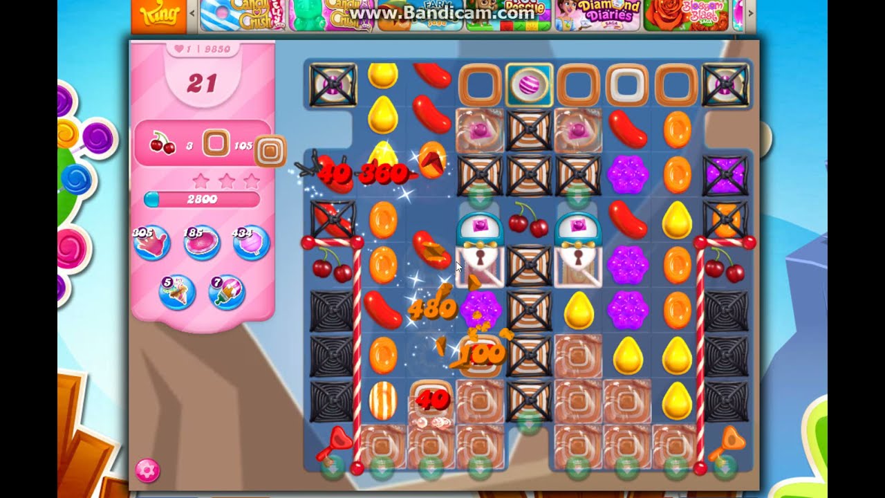 Candy Crush Saga Level 9850 - 24 Moves NO BOOSTERS