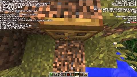 Minecraft display bug in snapshot 14w33a