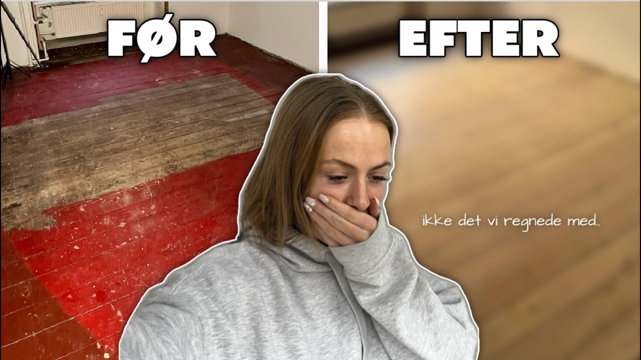 VI FÅR SLEBET VORES GAMLE GULVE! *renoveringsvlog 11*