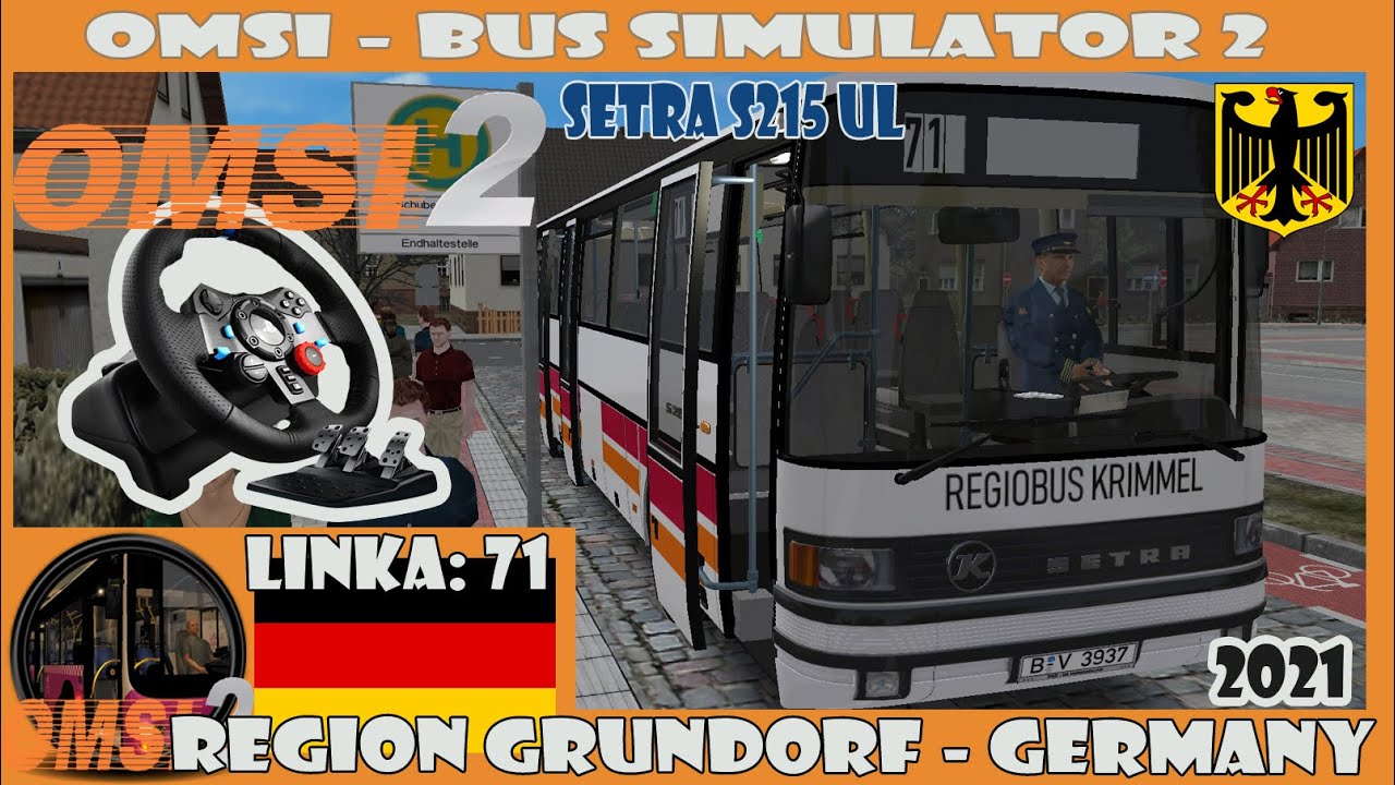 OMSI 2 (2021) - Region Grundorf: 71 - (Setra S215UL) Logitech G29 (Germany)