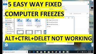 computer freezes after a few minutes, frozen and control alt delete not working, 5 easy way