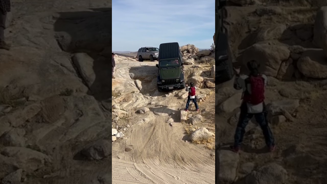 Stock Jeep almost FLIPS rock crawling!? 