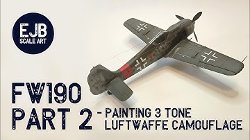1:48 Tamiya - Focke Wulf FW190 - Part 2 - Painting 3 Tone Luftwaffe Camouflage With Mottling 1944