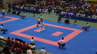 2019年IH 空手道 女子 個人組手 1回戦 村田なづ菜（鹿児島城西 鹿児島） × 大﨑祐佳（高知 高知）