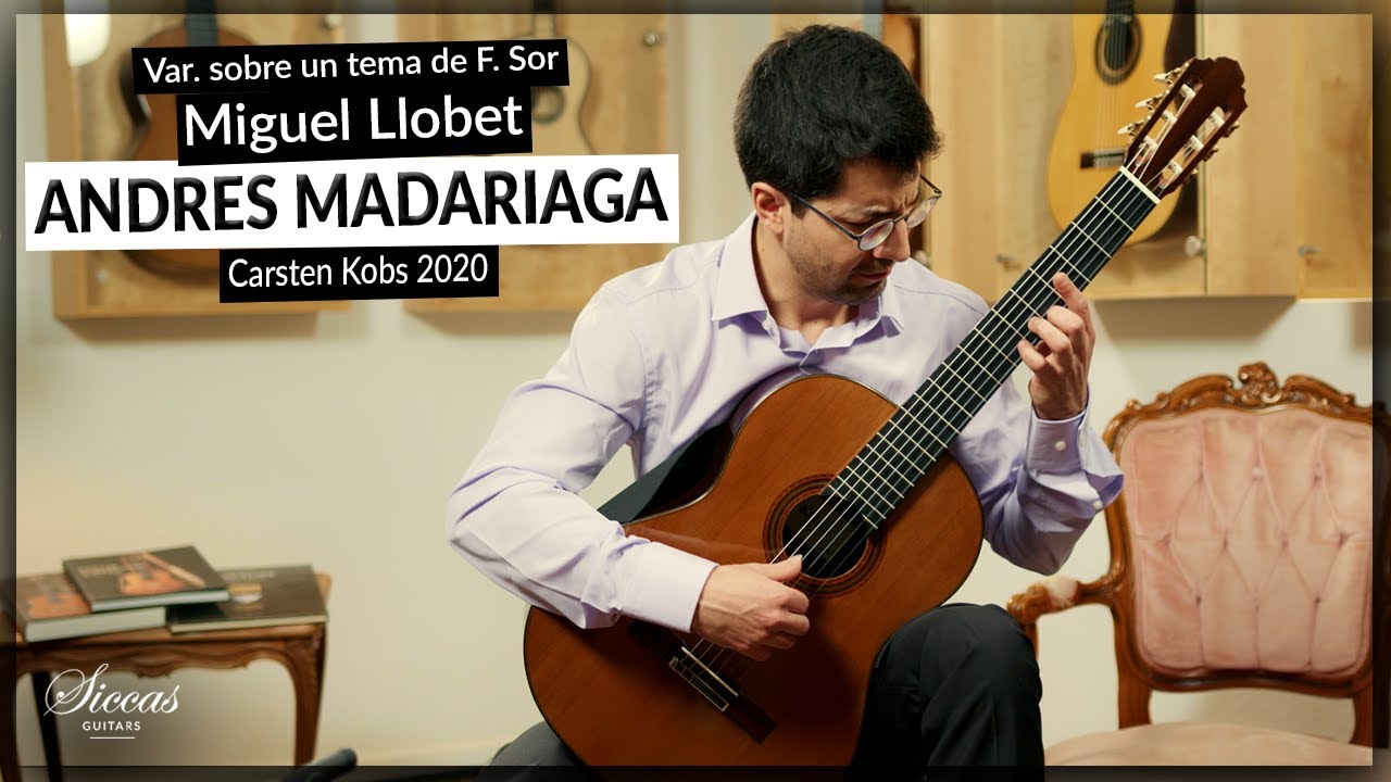 Andres Madariaga plays Variaciones sobre un tema de F. Sor by Miguel Llobet on a 2020 Carsten Kobs