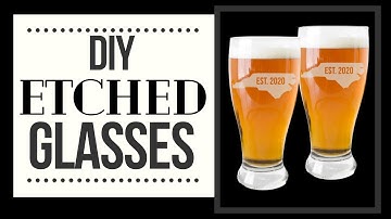 Glass Etching DIY Tutorial (using Armour Etch Glass Etching Cream) | DIY Etched Glasses