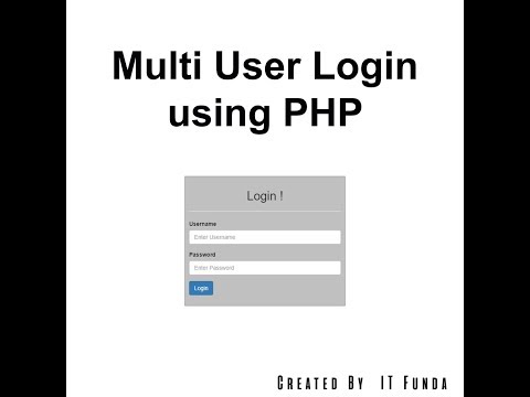 Multi User Login using PHP and MySql | PHP Tutorial for Beginner