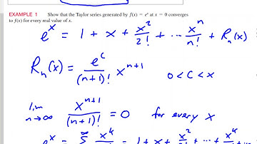 10.9 Convergence of Taylor Series
