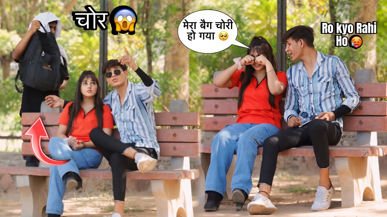 Prank On Stranger Cute Girl 🥰 || चोर मेरा बैग लेगया 😫😭 || Gone Wrong || Squad Sachin Short ||