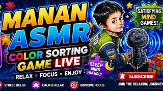 Relaxing Color Sorting Game Live 🌙 | Satisfying Puzzle Stream for Sleep & Focus Puzzles is live