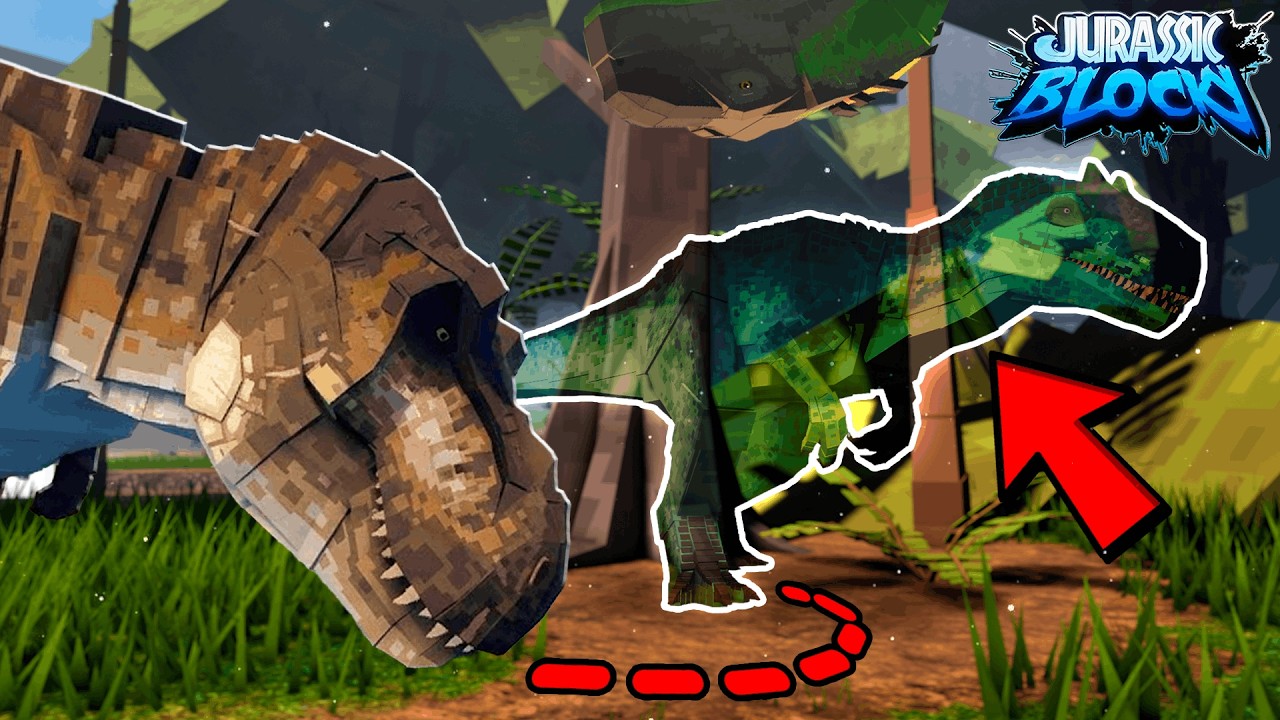 ESCONDE-ESCONDE EXTREMO NO NOVO MAPA DE JURASSIC BLOCKY!! | DINOSSAUROS 🦖