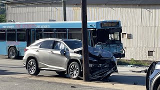 7 taken to hospital after multi-vehicle crash involving PRT bus in Harmar Township