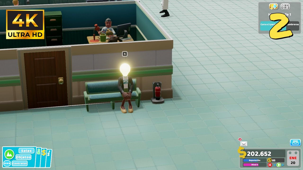 TWO POINT HOSPITAL | NUEVA ENFERMEDAD: LUMBRERAS | N° 2 | Gameplay en español