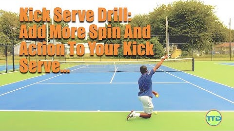 Tennis Kick Serve Drill - Serve From Your Knee For A Better Kick Serve