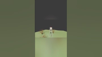 Animation of drone viewing water tower using #blender #animation #blender3d #dronevideo