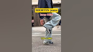 How to Hem Jeans with Original Hem – Easy No-Cut Hack ! #shorts #sewingtips #diy