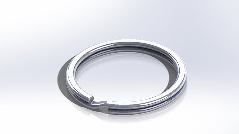 How to create a flat key ring in solidwork.