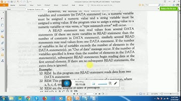 10th class Read/Data statement in BASIC ch#2  | Input/Output statement in BASIC