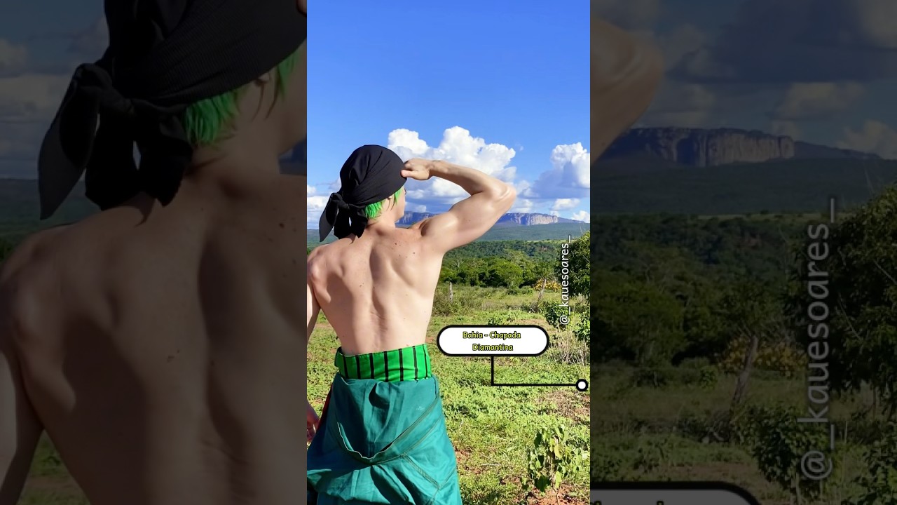 Roronoa Zoro perdido na Chapada Diamantina BA - One Piece Cosplay #onepiececosplay #onepiece #zoro