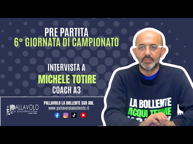 Intervista Pre Partita: Negrini CTE Acqui Terme - Personal Time San Donà di Piave
