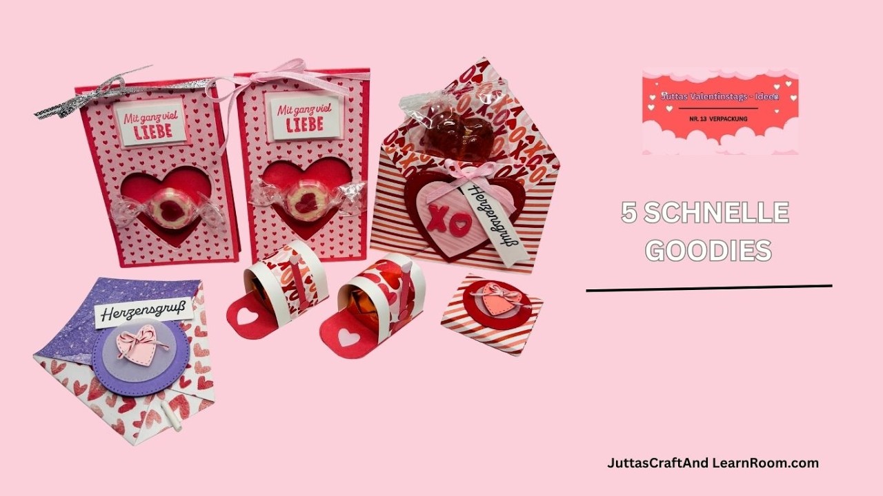 Stampin’ Up! Live mit Jutta: 5 schnelle Valentinstag Goodies | Last-Minute DIY Geschenkideen