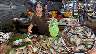 4K Film - Market show buy fishes and cooking | Yummy river fishes recipes