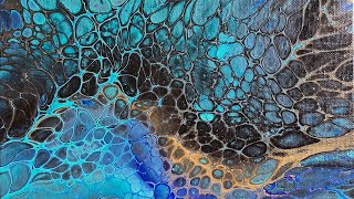 (642) ACRYLIC POURING Flip Cup - Lovely Lacing and Cells Galore! FLUID ART Tutorial