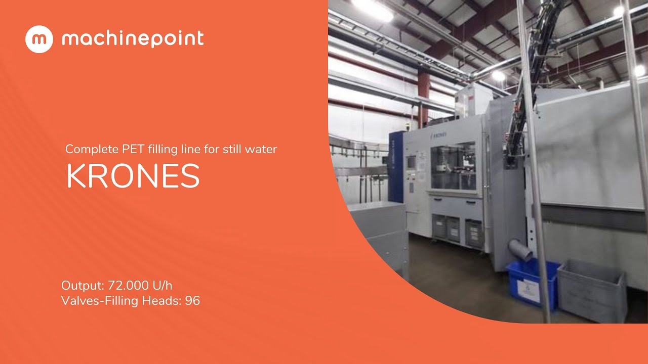 KRONES Complete PET filling line for still water | KRONES Machines ...