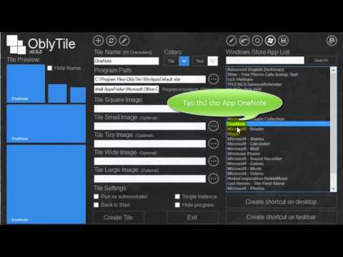 [Thủ thuật máy tính] Tùy biến giao diện Live Tiles Windows 8.1 bằng phần mềm OblyTile