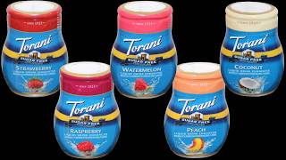 Torani Liquid Drink Enhancer: Strawberry, Raspberry, Watermelon, Peach &amp; Coconut Review