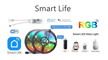 WiFi LED Strip Light for Room, Smart Life APP Control, IR Remote Control LED Strips