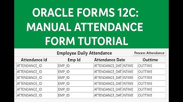 Step-by-Step Guide: Creating a Manual Attendance Form in Oracle Forms 12c(Part - 1)