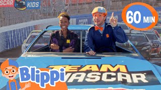 Blippi and Meekah Work the Race Track | Blippi | Kids Songs | Moonbug Kids