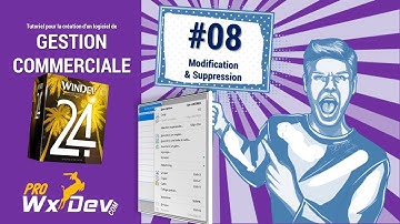 #08 - Tutoriel développement logiciel de gestion commerciale, Modification et suppression